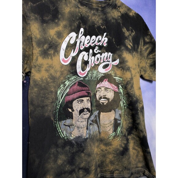 Cheech & Chong Graphic Tie Dye T-Shirt Size Small Stoner Comedy Retro Grunge - Picture 2 of 6